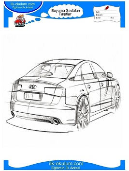 Çocuklar İçin audi Boyama Sayfaları 